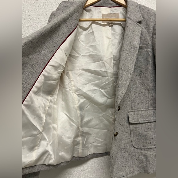 *Banana Republic Women’s Jacket Blazer Grey Preppy 12 P Petite - Picture 6 of 10